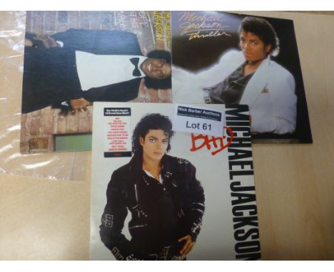 Records : 3 excellent condition original UK pressing Michael Jackson LP's - Off The Wall, Thriller, Bad, all in lovely condit