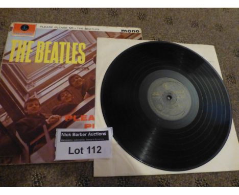 Records : Beatles - Please Please Me, very 1st 1963 UK Black & Gold, mono UK pressing, PMC 1202 vinyl g/vg, sleeve a little t