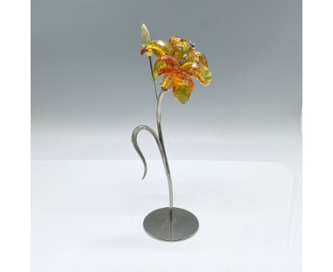 Part of the Exotic Flowers collection. A beautiful tiger lily with topaz petals and silver-tone metal stamen. The bloomed blo