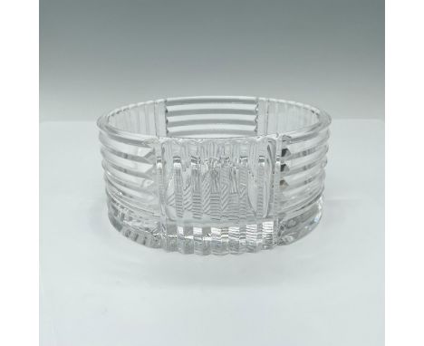 Stunning brilliant crystal bowl adorned with captivating geometric designs that beautifully catch the light. Val St. Lambert 