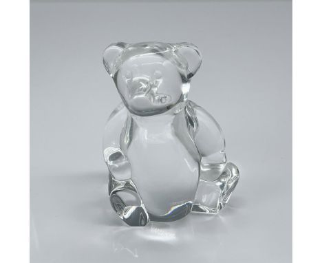 Crystal teddy bear figurine. Inspired by historical hand-cooling practices where young ladies used glass to cool their hands 