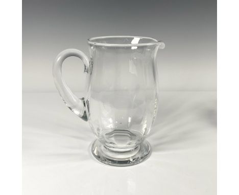 Crystal pitcher. Etched Baccarat backstamp. Issued: 20th centuryDimensions: 6.75"L x 4.75"W x 7.5"HManufacturer: BaccaratCoun