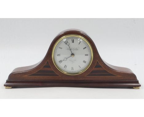 Knight &amp; Gibbons of London mechanical mantel clock with key. UK P&amp;P Group 2 (£20+VAT for the first lot and £4+VAT for