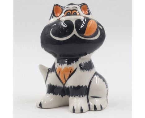 Lorna Bailey cat, Delicious, no cracks or chips, H: 15 cm. UK P&amp;P Group 1 (£16+VAT for the first lot and £2+VAT for subse