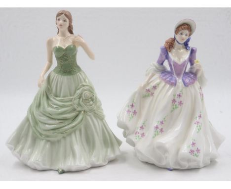 Two Royal Doulton figurines, Sweet Lilac HN3972 and Katie HN5118, both boxed. Excellent condition, no cracks or chips. UK P&a