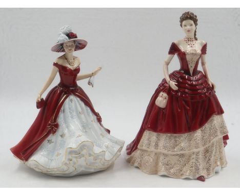 Limited edition Royal Doulton figurines, Ava HN5400 and Georgia HN5540, both boxed with certificates. Excellent condition, no