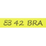 Cheeky, Suggestive Cherished Registration E342 BRA, Sexy, Mildly Naughty. Think Shapely Lady 42"...