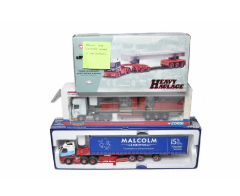 Corgi Diecast Model Truck issues comprising trio of trucks as shown with faults. Malcolm and Tarmac issues both with the dama