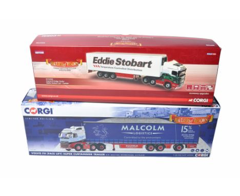 Corgi Diecast Model Truck issues comprising Eddie Stobart and Malcolm issues. Both look generally good although displayed at 