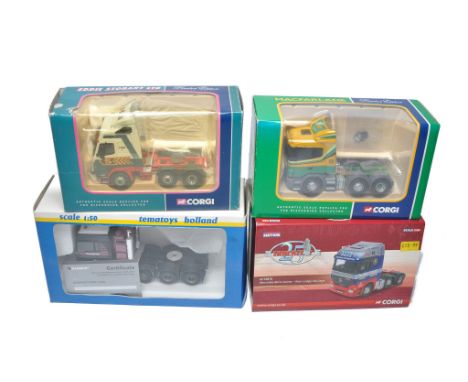Corgi Diecast Model Truck issues comprising four tractor units as shown. Look to be good without obvious sign of notable faul