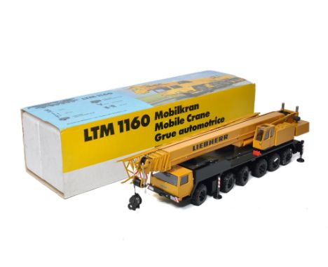 Conrad 1/50 diecast model construction issue comprising No. 2082 Liebherr LTM1160 Mobile Crane. Good with some minor paint lo