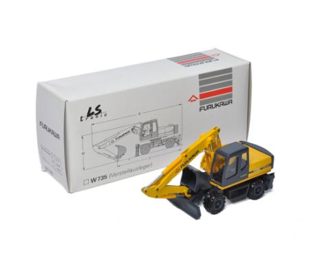 Conrad 1/50 diecast model construction issue comprising No. 2843 Furukawa Wheeled Excavator. Looks good to very good, with or