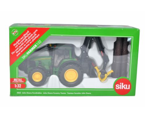 Siku 1/32 Farm Model issue comprising No. 4063 John Deere  7530 Forestry Tractor Set. Excellent in box. Box is very good. 