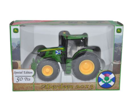 Siku based 1/32 Farm Model issue comprising John Deere 6210R Tractor. Aberdeen 2013 Show Model Limited to 50 pcs. Excellent a