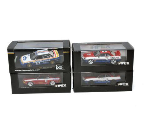 A trio of Apex Replicas diecast model cars comprising Nissan Skyline GT-R Jim Richards Winner 1991 ATCC, Nissan Skyline GT-R 