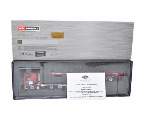 WSI 1/50 diecast model truck issue comprising Volvo Flatbed Trailer in the livery of D Steven. Limited Edition. Excellent wit