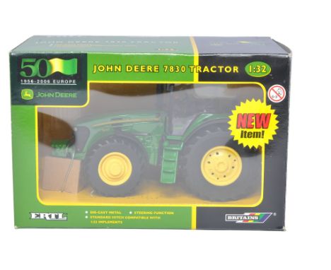 Britains 1/32 Farm Model issue comprising No. 42348 John Deere 7830 Tractor. 50th Anniversary Limited Edition. Excellent in b