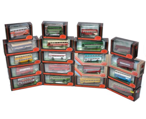 A group of 19 Bus and Transport diecast model vehicles from EFE. Various themes, routes and company liveries, as shown. Appea