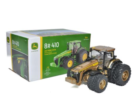 Ertl 1/32 Farm Model issue comprising No. 45800TP John Deere 8R 410 Tractor. 2021 Farm Toy Show Limited Edition. Gold Chase V