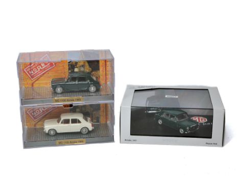 A group of Three Norev 1/43 plastic / diecast model car issues, all MG Classic Cars as shown. Excellent in boxes. 