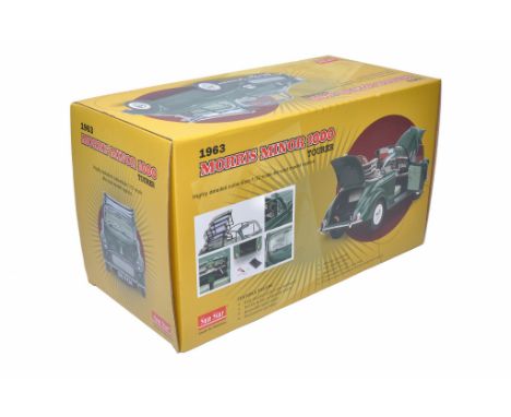 Sunstar 1/12 diecast model car issue comprising 1963 Morris Minor 1000 Tourer. Inner box still tape sealed hence believed exc