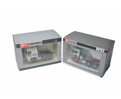 Duo of diecast model truck issues (in WSI) boxes, likely code 3, in liveries of Cadzow and Morris. 