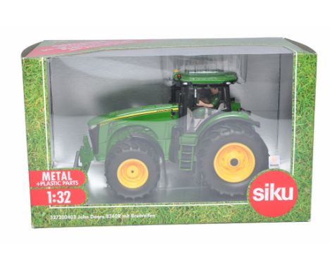 Siku 1/32 Farm Model issue comprising no. 327200403 John Deere 8360R Tractor with flotation tyres. Excellent and secured in b