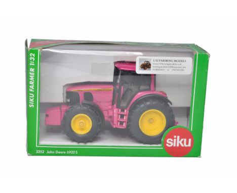Siku Code 3 1/32 Farm Model issue comprising John Deere 6820 Tractor. Pink Variation by 1/32 Farming Models. Excellent in box