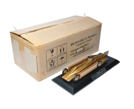 Bravo Delta Models Hand Carved and Painted 1/35 model of the 1929 Seagrave Golden Arrow, Land Speed Record Car. Looks to be w