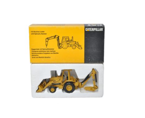 NZG 1/50 Diecast Model Construction issue comprising No. 378 CAT 416 Backhoe Loader with Hammer. Looks to be good to very goo