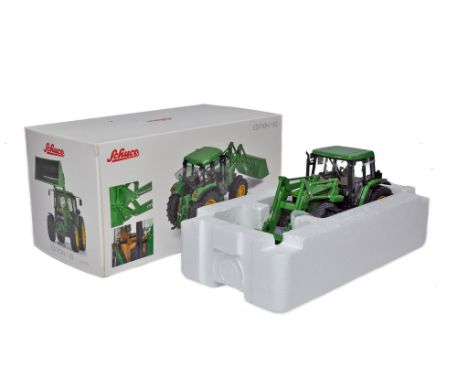 Schuco 1/32 Farm Model issue comprising No. 45 077 3300 John Deere 6300 Tractor with front loader. Excellent and secure in bo