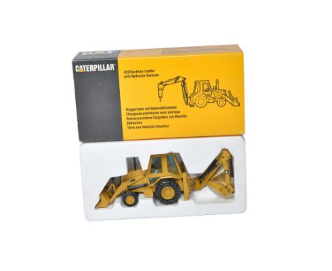NZG 1/50 Diecast Model Construction issue comprising No. 378/1 CAT 428 Backhoe Loader with Hammer. Looks to be good to very g