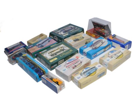 A group of fifteen diecast model vehicle issues from (mostly) Corgi including commercials and Bus Models. With boxes. Have be
