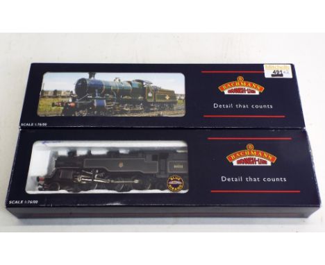 Two Bachmann 00 gauge boxed steam locomotives, 43 XX, 2-6-0 locomotive and standard class 4MT tank 
