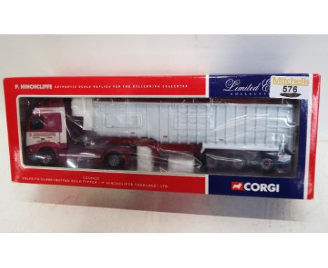 Corgi 1-50 scale diecast Volvo globe trotter bulk tipper, P Hinchcliffe, haulage, CC12415