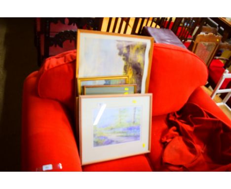 A coloured print after Judy Mattin; and various other pictures and prints 