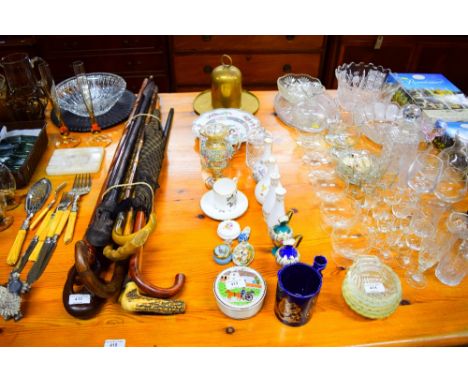 A Villeroy & Boch pot and cover; various china vases; a Royal Worcester coffee cup and saucer; an Indian Tree patterned soup 