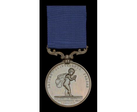Royal Humane Society, small bronze medal (successful) (F. R. Janes 7th August 1975.) fitted with integral top brooch suspensi