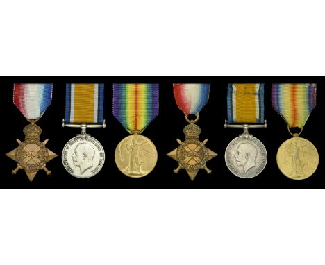 Three: Acting Corporal W. A. Tasker, Army Cyclist Corps 1914-15 Star (9914 Pte. W. A. Tasker, A. Cyc. Corps.); British War an