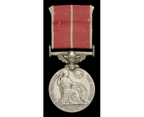 A Korean War B.E.M. awarded to Warrant Officer Leslie A. Whitehead, Royal Artillery   British Empire Medal, (Military) G.VI.R