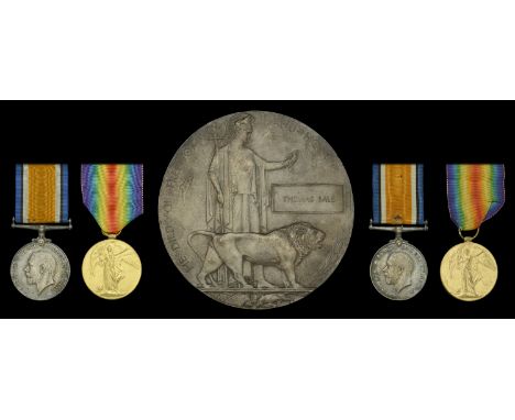 Family Group:  Pair: Driver T. Ball, Royal Field Artillery, who was killed in action on the Western Front on 30 July 1918 Bri