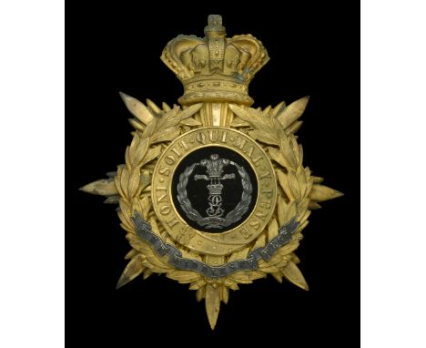 Duke of Cambridge’s Own (Middlesex Regiment) Officer’s Helmet Plate. A good Victorian example, 1881-1901 pattern, with a gilt