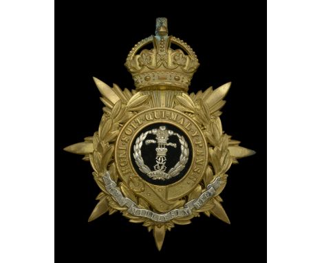 Duke of Cambridge’s Own (Middlesex Regiment) Officer’s Helmet Plate. A good Edwardian example, 1901-1914 pattern with an Edwa