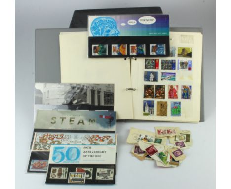 GB - several albums and loose stamps, noted three SG Albums mainly m special issues with a fair face value. Two Windsor album