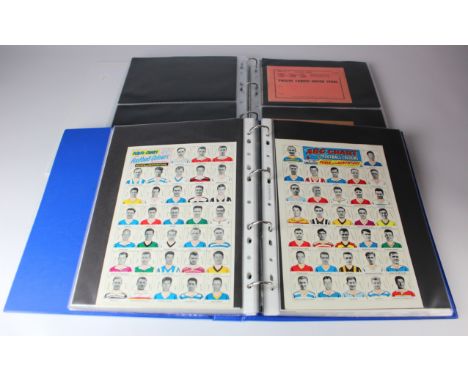 Football - Trade issues, 2 binders with approx 16 complete sets in large pages, issuers include Thomson, Sport &amp; Adventur