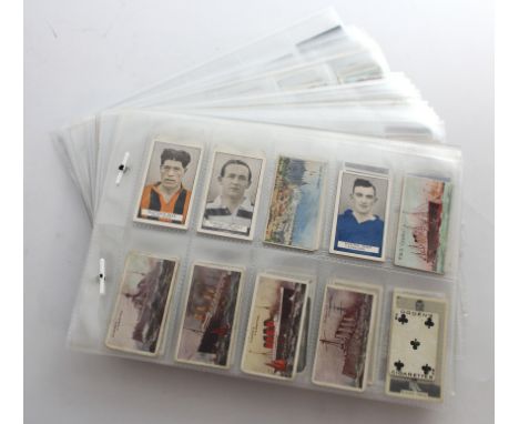 Small collection of 400 cigarette card odds in plastic pages, many unusual / scarce types including Singleton &amp; Cole, F J