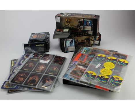 Trading Cards, 2 boxes containing quantity of cards, many sets, Lord of the Rings, Harry Potter, etc mainly EXC worth viewing