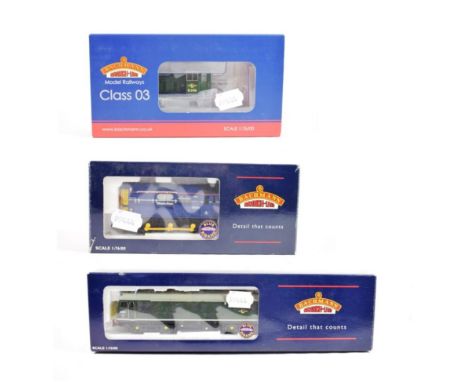 Bachmann OO Gauge Three Locomotives (i) 32325 Class 25 BR D5211 (ii) 32116 Class 09 Diesel shunter (iii) 31366 Class 03 Diese
