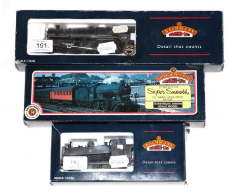 Bachmann OO Gauge Three Locomotives (i) 32502 Camelot BR 73082 (ii) 31851A Class J39 BR 64958 (iii) 32202A Pannier tank BR 97