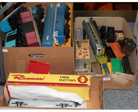 Assorted O Gauge including Lima 2xD6506 diesel locomotives (one boxed) and FS Bo-Bo pantograph locomotive; Rivarossi DB 216 0